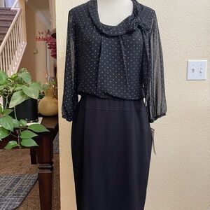 Evan Picone Women’s Black Long sleeve Dresses size 6 NWT